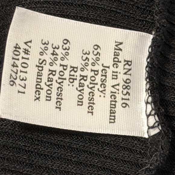 Coldwater Creek Black Open Front Cardigan Jacket Sz M 10-12 sweater cardigan - Picture 4 of 12